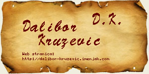 Dalibor Kružević vizit kartica